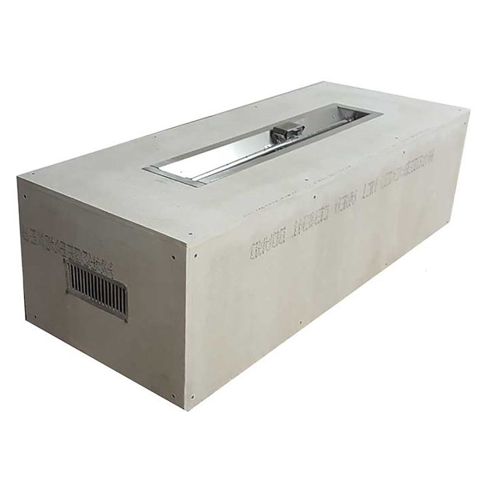 HPC Fire Rectangular 60x24-Inch Unfinished Fire Pit Enclosure for 36-Inch Trough Pans