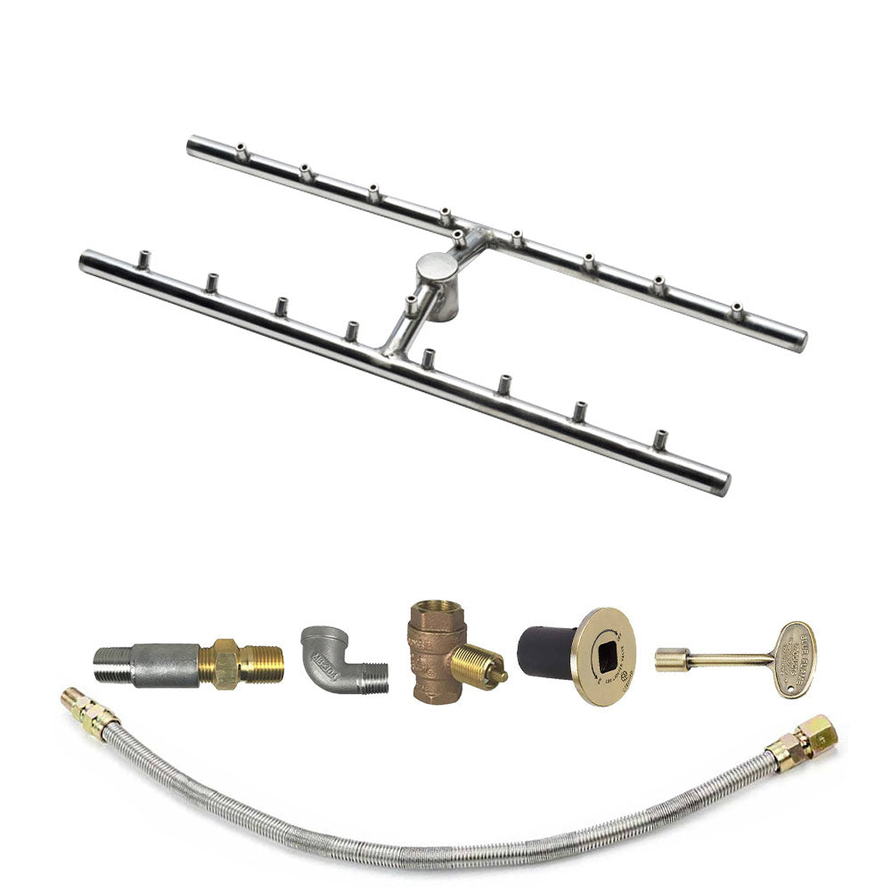 Spotix Rectangle HPC Match Lit Fire Pit H-Burner Torpedo Kits