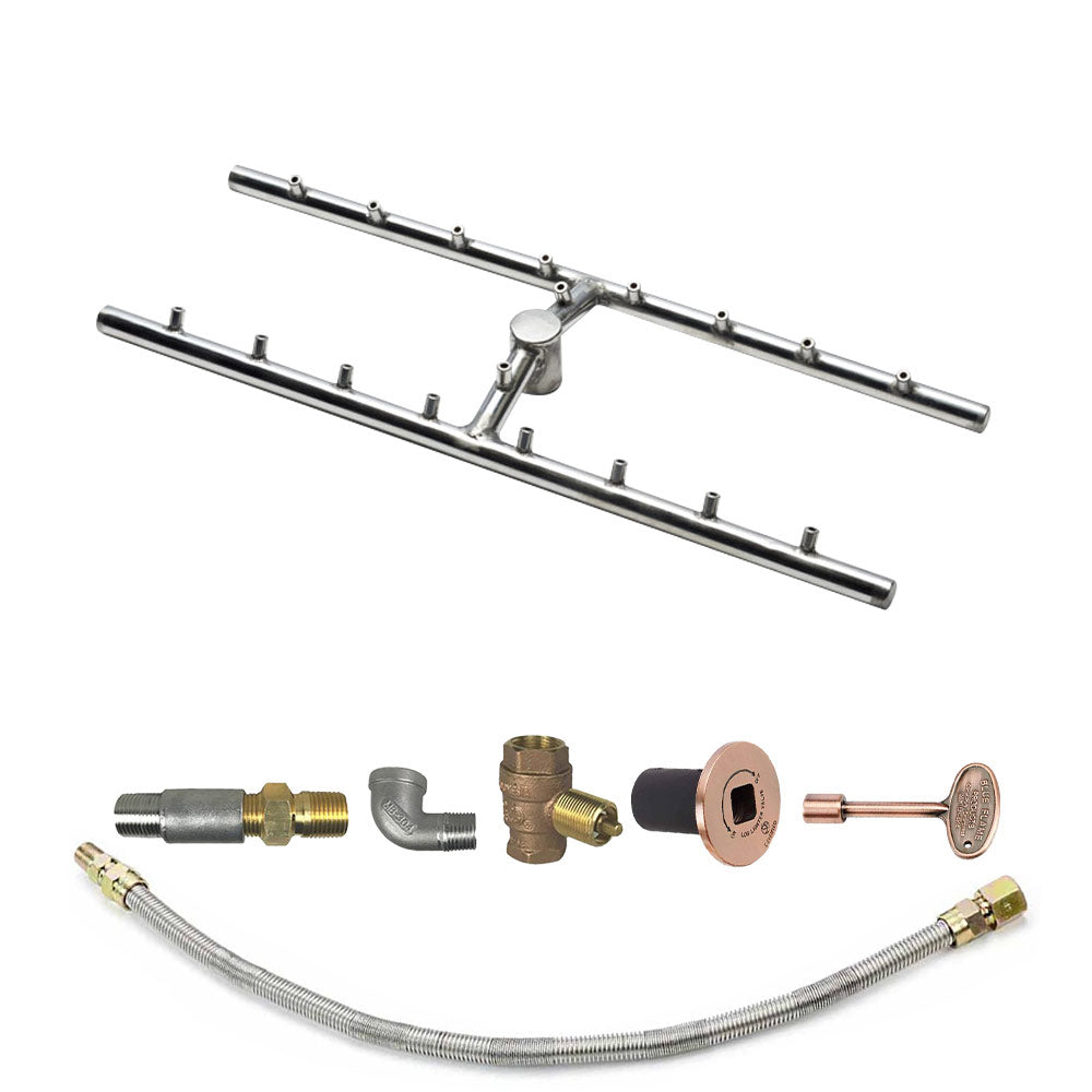 Spotix Rectangle HPC Match Lit Fire Pit H-Burner Torpedo Kits