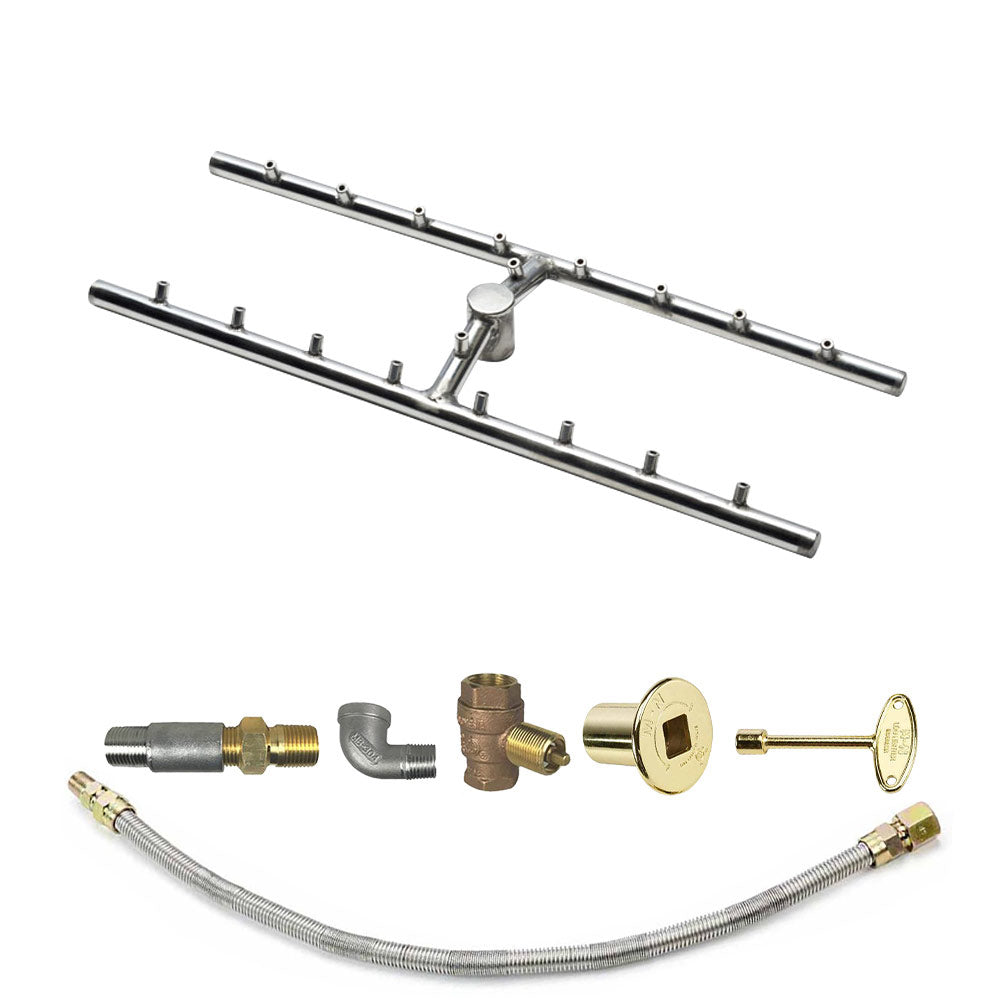 Spotix Rectangle HPC Match Lit Fire Pit H-Burner Torpedo Kits