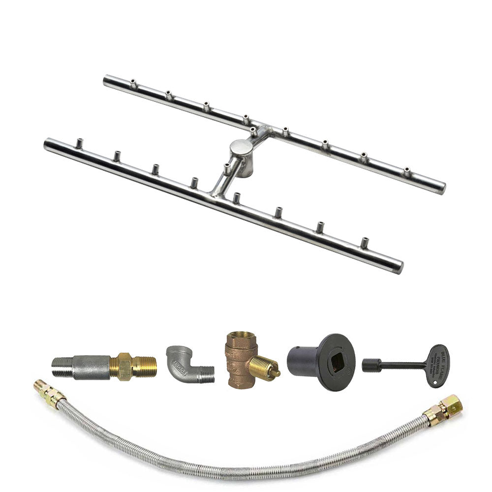 Spotix Rectangle HPC Match Lit Fire Pit H-Burner Torpedo Kits