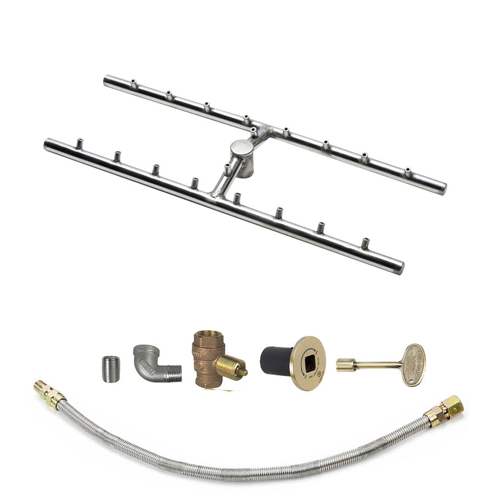 Spotix Rectangle HPC Match Lit Fire Pit H-Burner Torpedo Kits