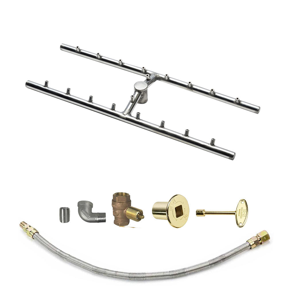Spotix Rectangle HPC Match Lit Fire Pit H-Burner Torpedo Kits