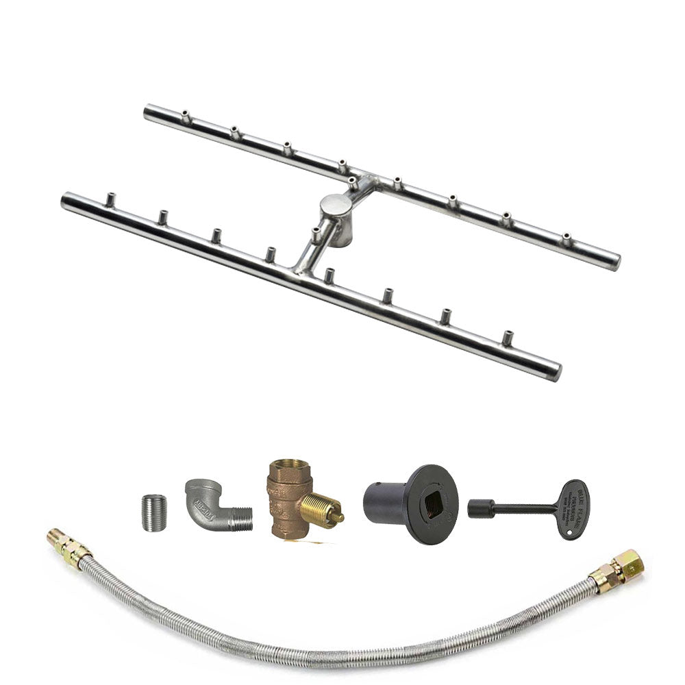 Spotix Rectangle HPC Match Lit Fire Pit H-Burner Torpedo Kits