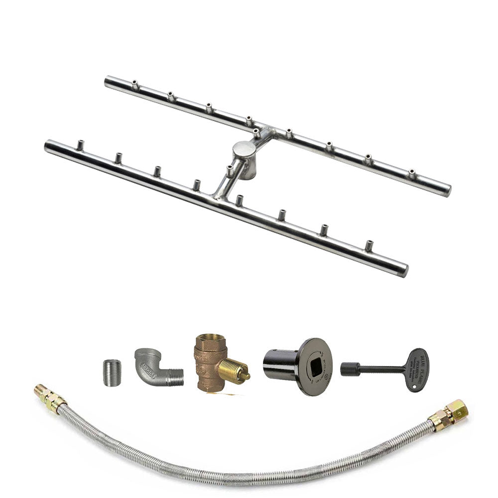 Spotix Rectangle HPC Match Lit Fire Pit H-Burner Torpedo Kits