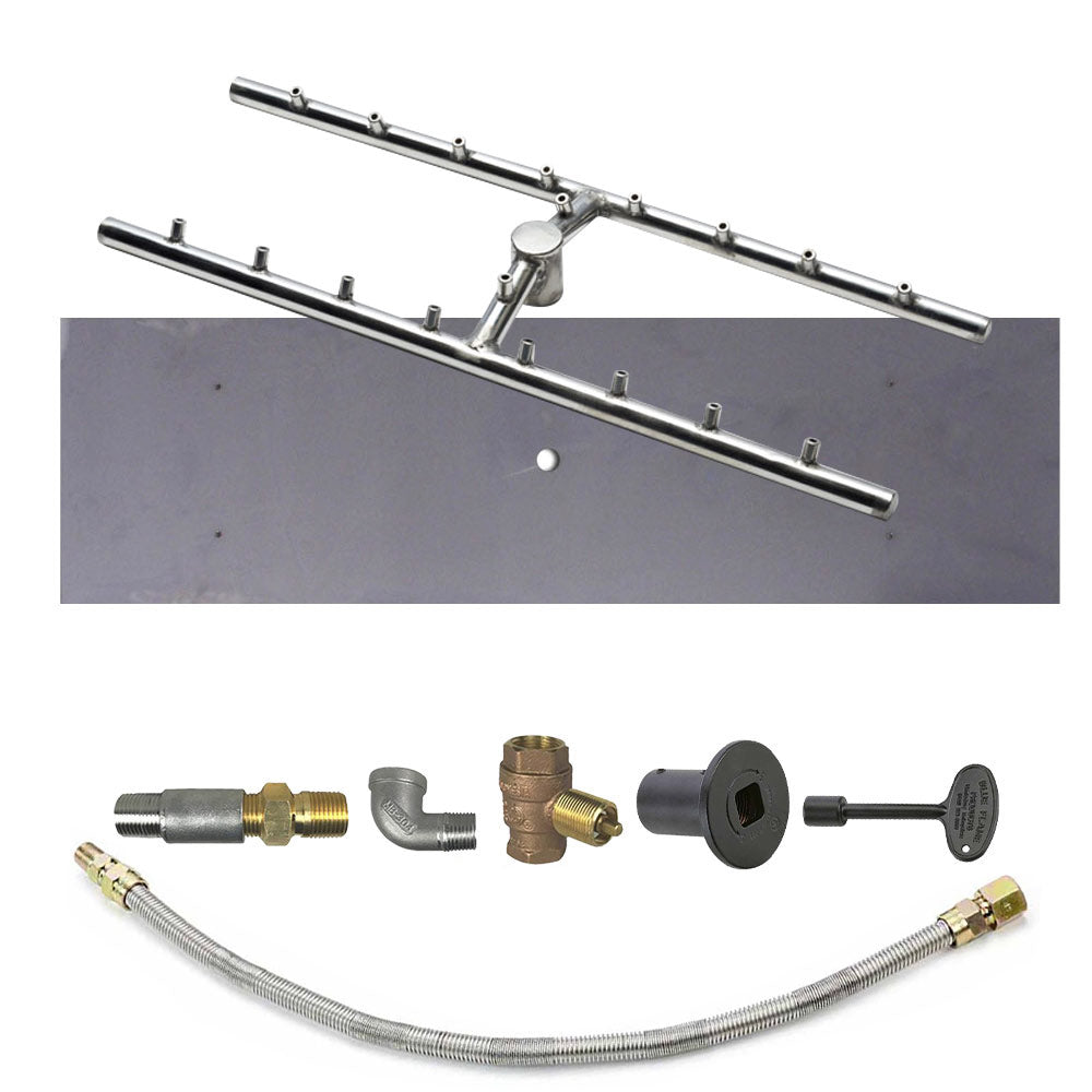 Spotix Rectangle HPC Match Lit Fire Pit H-Burner Torpedo Kits