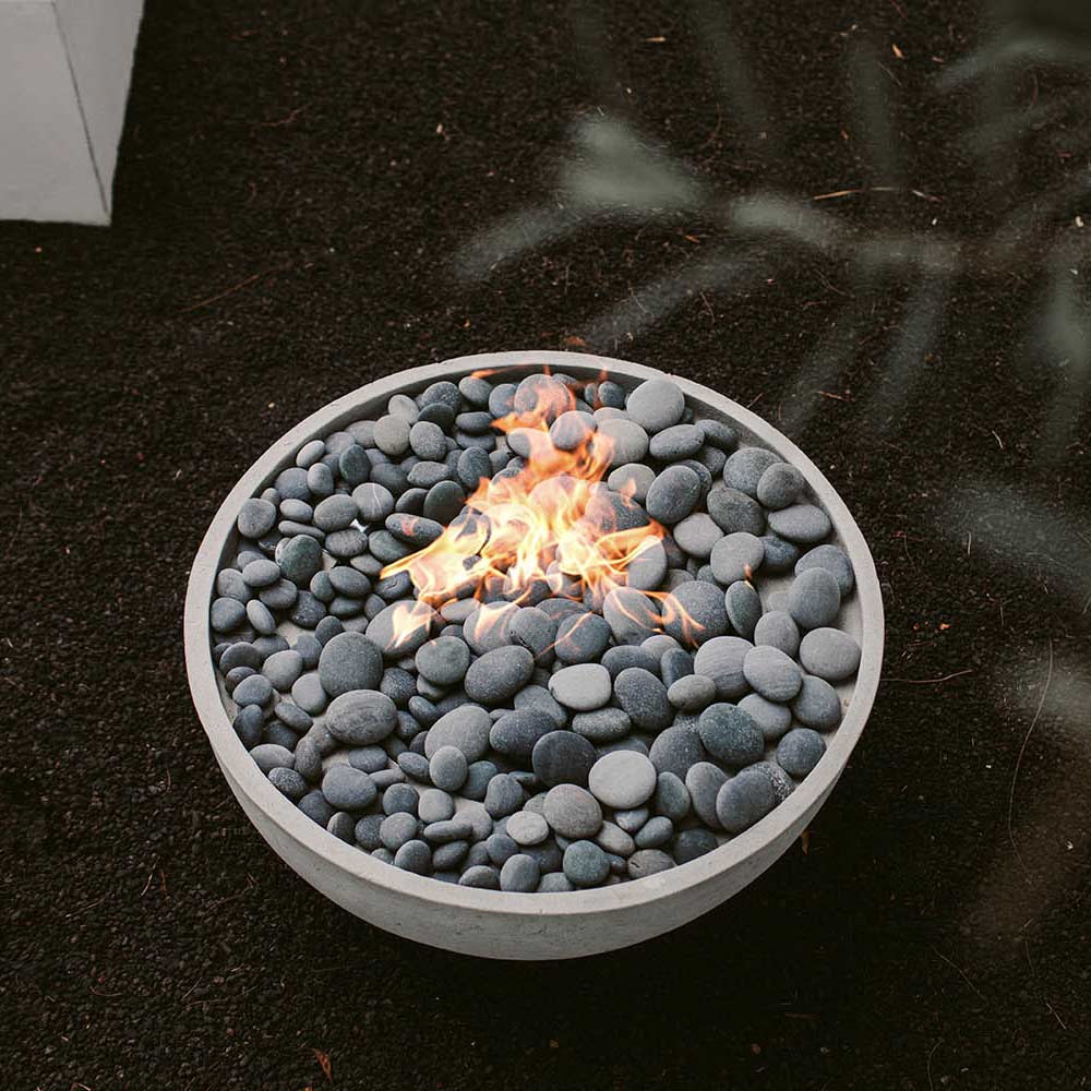 HPC Fire Serenade Lightweight Concrete Gas Fire Bowl, 32-Inch