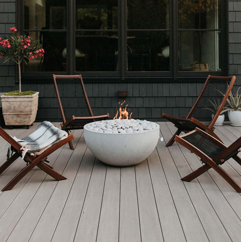 HPC Fire Serenade Lightweight Concrete Gas Fire Bowl, 32-Inch