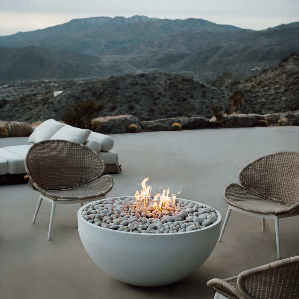 HPC Fire Serenade Lightweight Concrete Gas Fire Bowl, 40-Inch