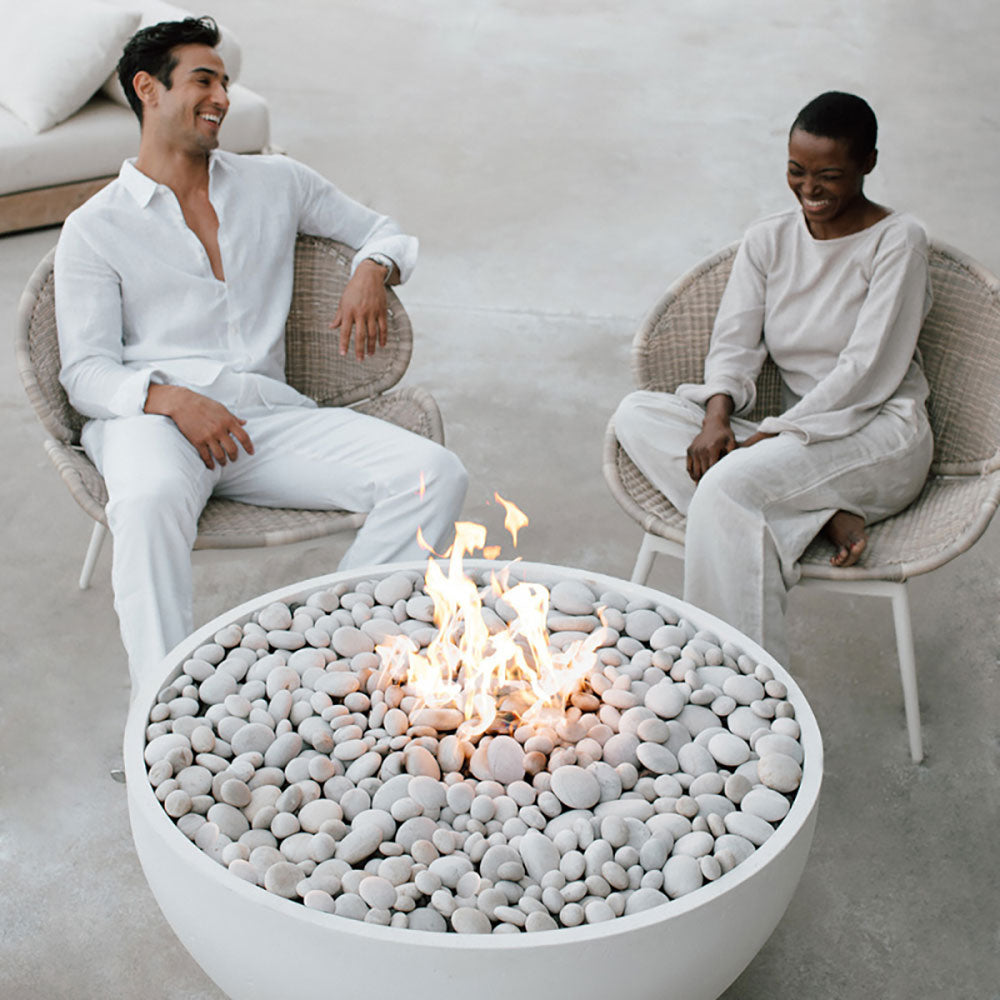 HPC Fire Serenade Lightweight Concrete Gas Fire Bowl, 40-Inch