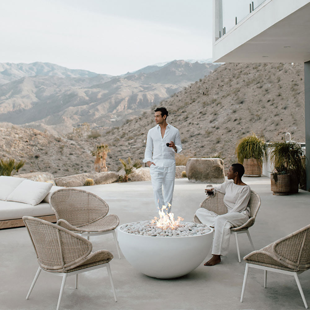 HPC Fire Dekko Serenade Lightweight Concrete Gas Fire Bowl, 40-Inch