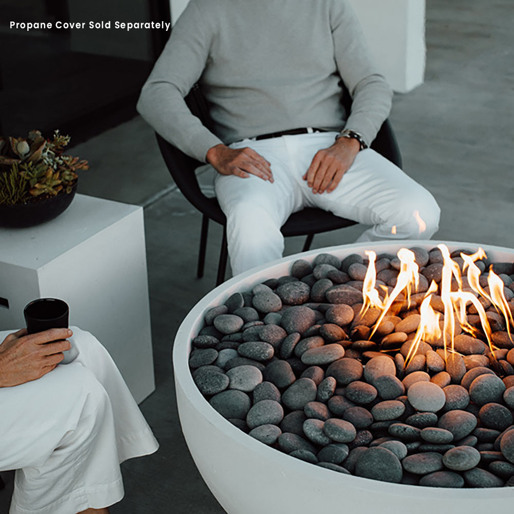 HPC Fire Serenade Lightweight Concrete Gas Fire Bowl, 40-Inch