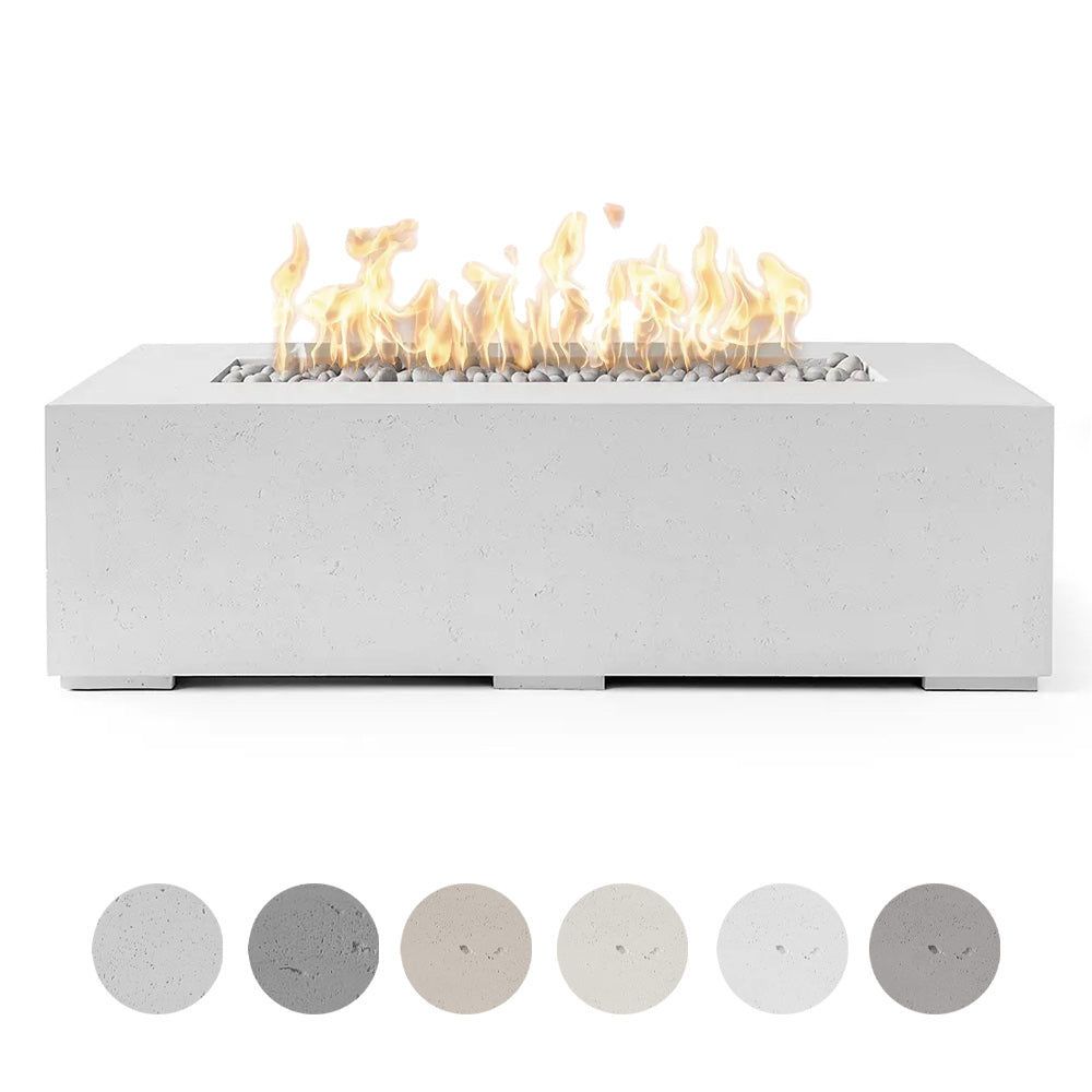 HPC Fire Sonoma Lightweight Concrete Gas Fire Pit, 56-Inch