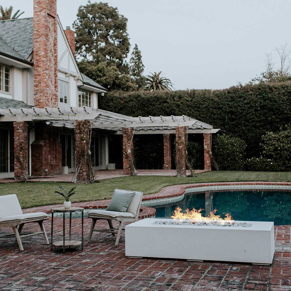 HPC Fire Dekko Sonoma Lightweight Concrete Gas Fire Pit, 72-Inch