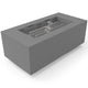 HPC Fire Tejas 48x24-Inch Rectangular Metal Fire Pit with Torpedo Burner