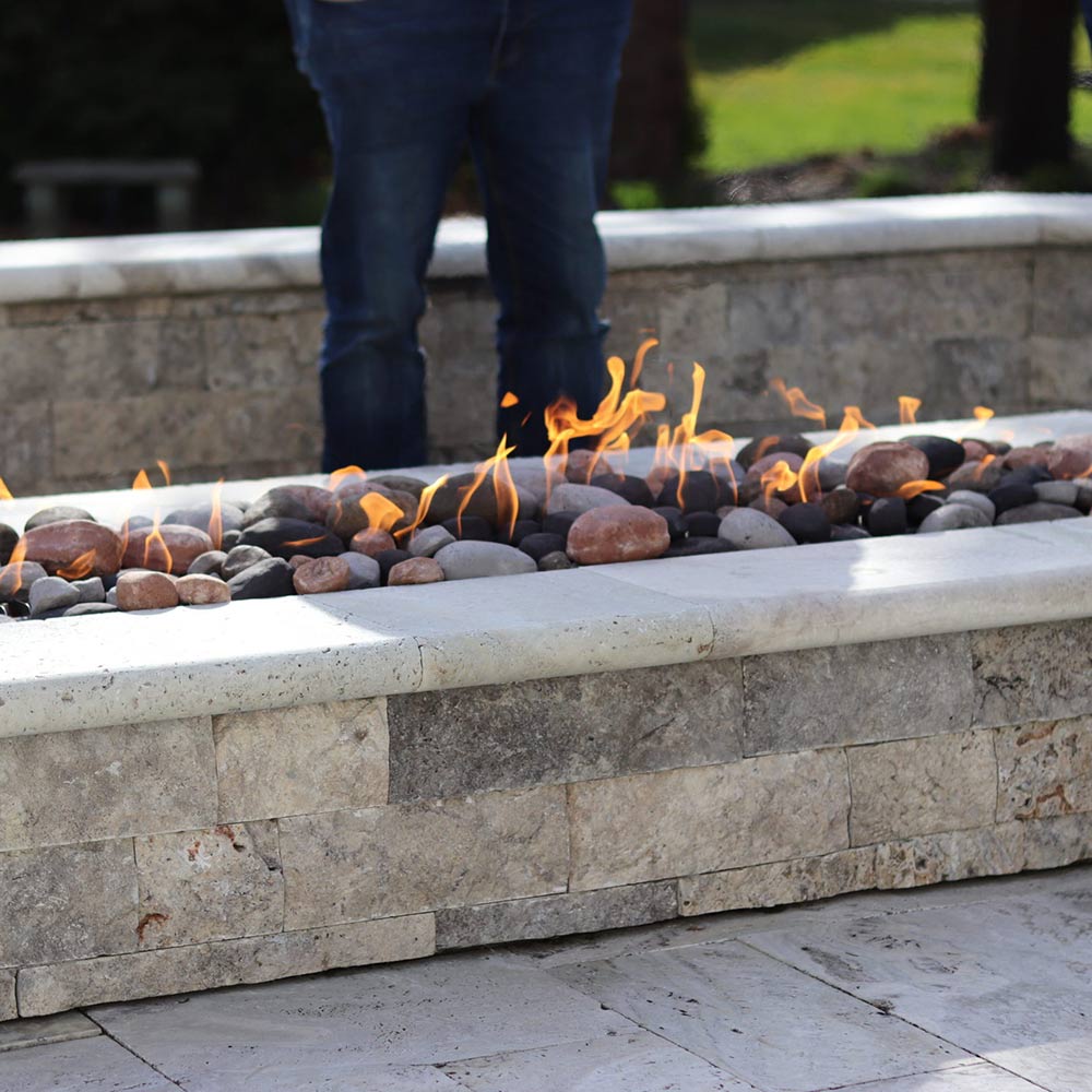 HPC Fire Drop-In Fire Pit Burner Pan, Linear Trough - Burner Included