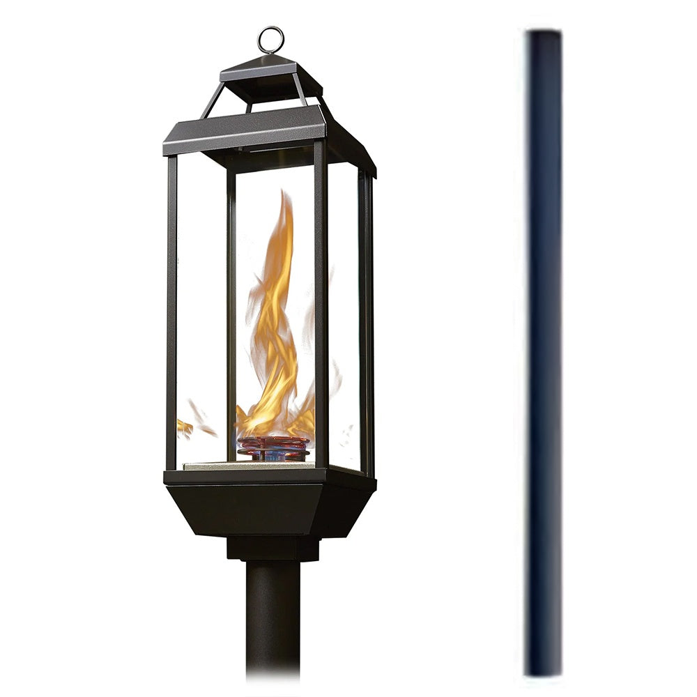 Tempest Torch 24V Electronic Ignition Gas Lantern with In-Ground Mount Assembly