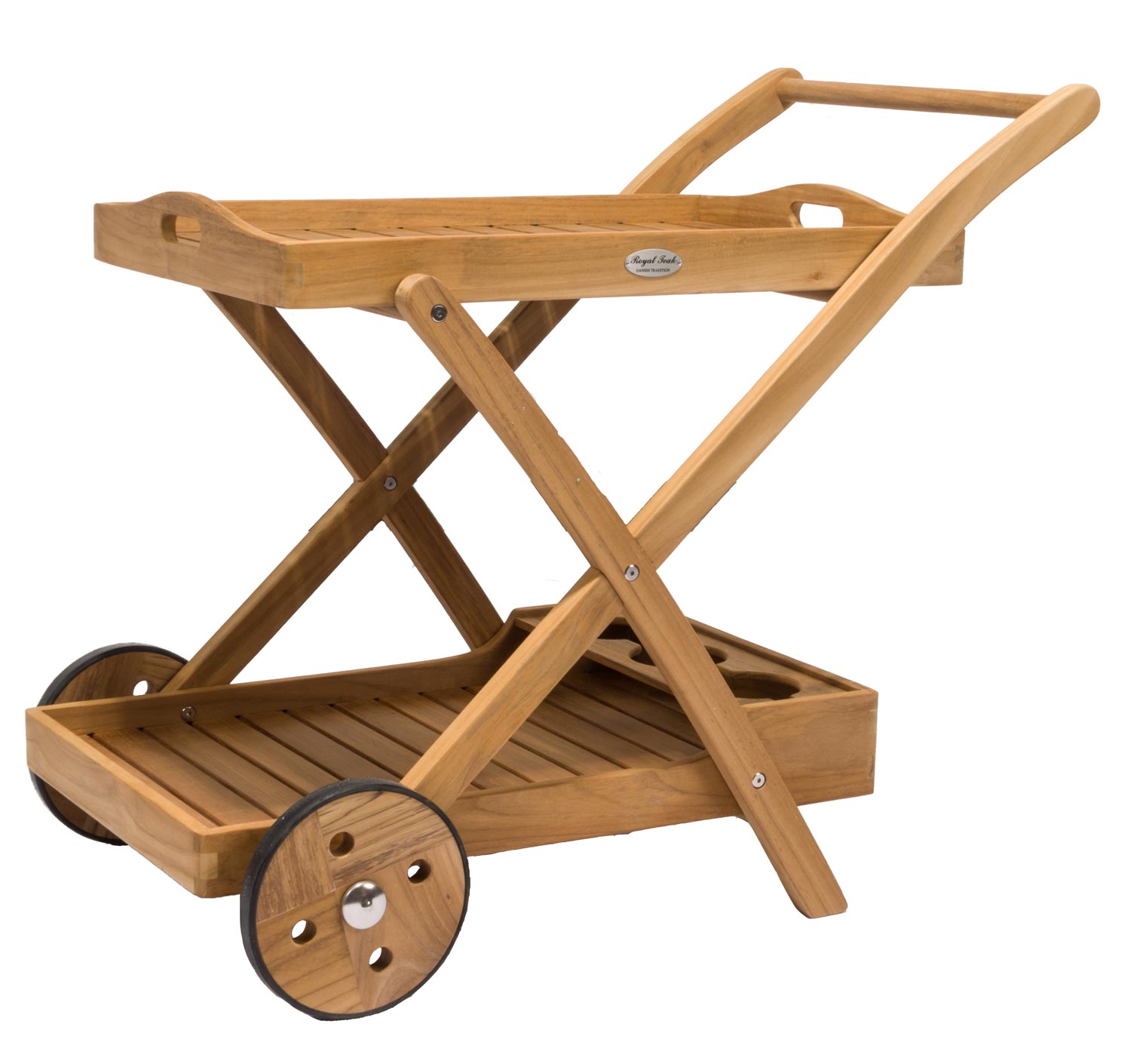 Royal Teak Collection Teak Tray Cart