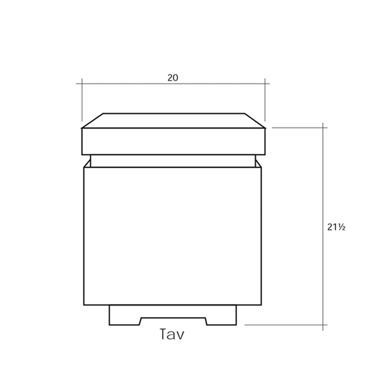Prism Hardscapes PH-412 Tav Concrete Propane Enclosure, 20x20-Inch