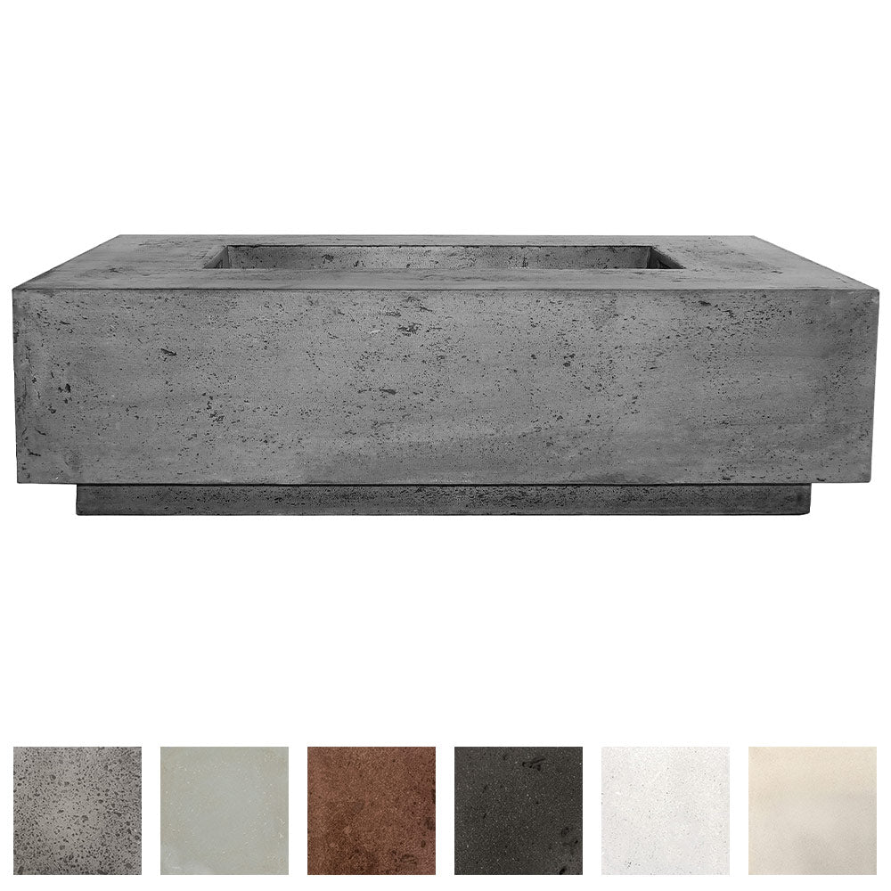 Prism Hardscapes PH-405 Tavola 1 Concrete Gas Fire Pit, 56x38-Inch