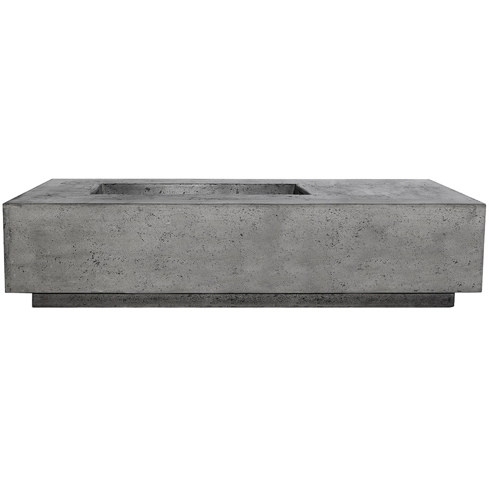 Prism Hardscapes Tavola 5 Concrete Gas Fire Pit, 80x38-Inch