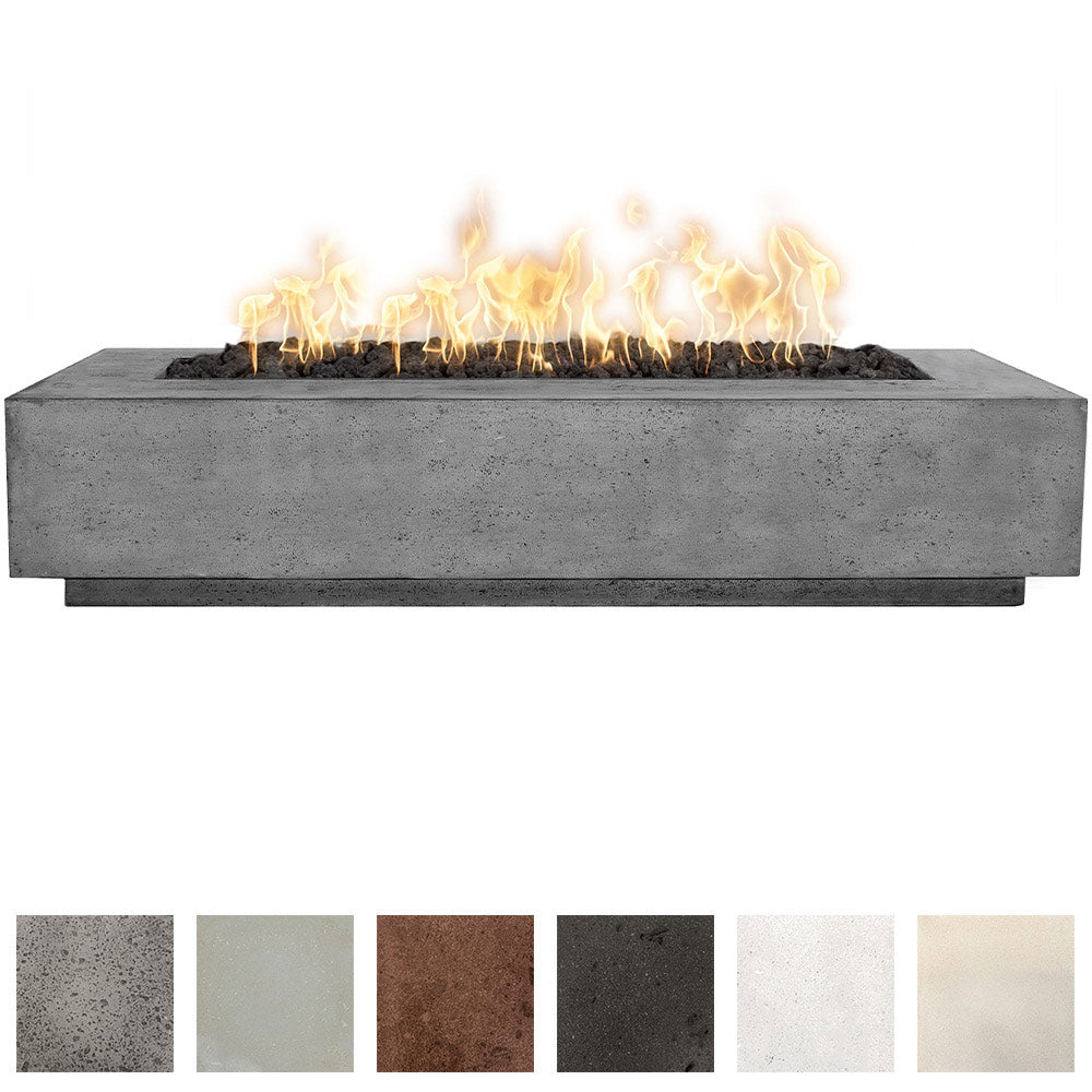 Prism Hardscapes PH-415 Tavola 6 Concrete Gas Fire Pit, 90x38-Inch