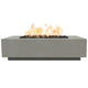Prism Hardscapes Tavola 8 Concrete Gas Fire Pit, 60x32-Inch