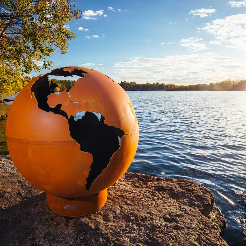 Fire Pit Art Third Rock Globe Fire Pit - Thumbnail 2