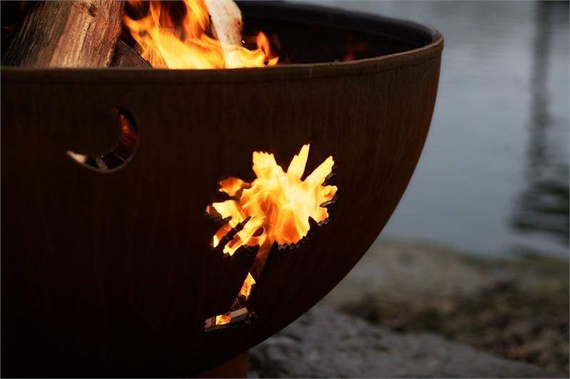 Fire Pit Art Moon Wood Fire Pit