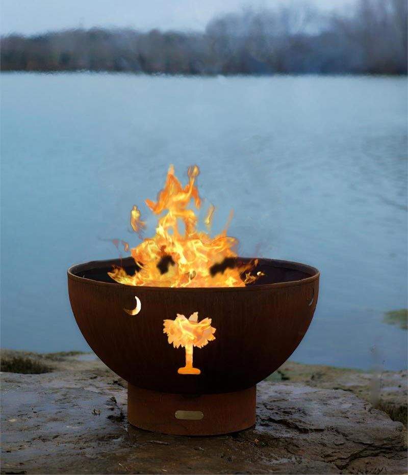 Fire Pit Art FPA-TMC Tropical Moon Gas Fire Pit