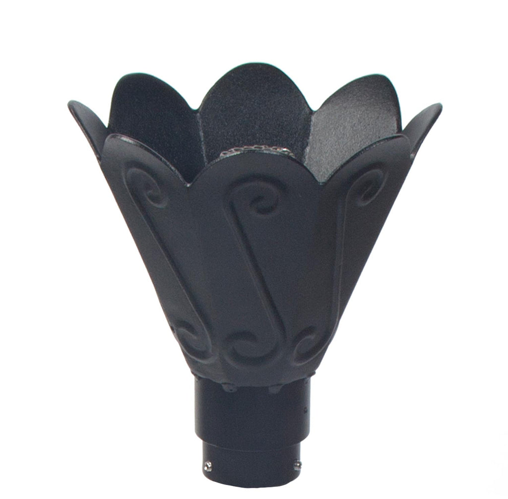 Fire by Design Tulip Gas Torch Head with Black Powder-Coated Pole