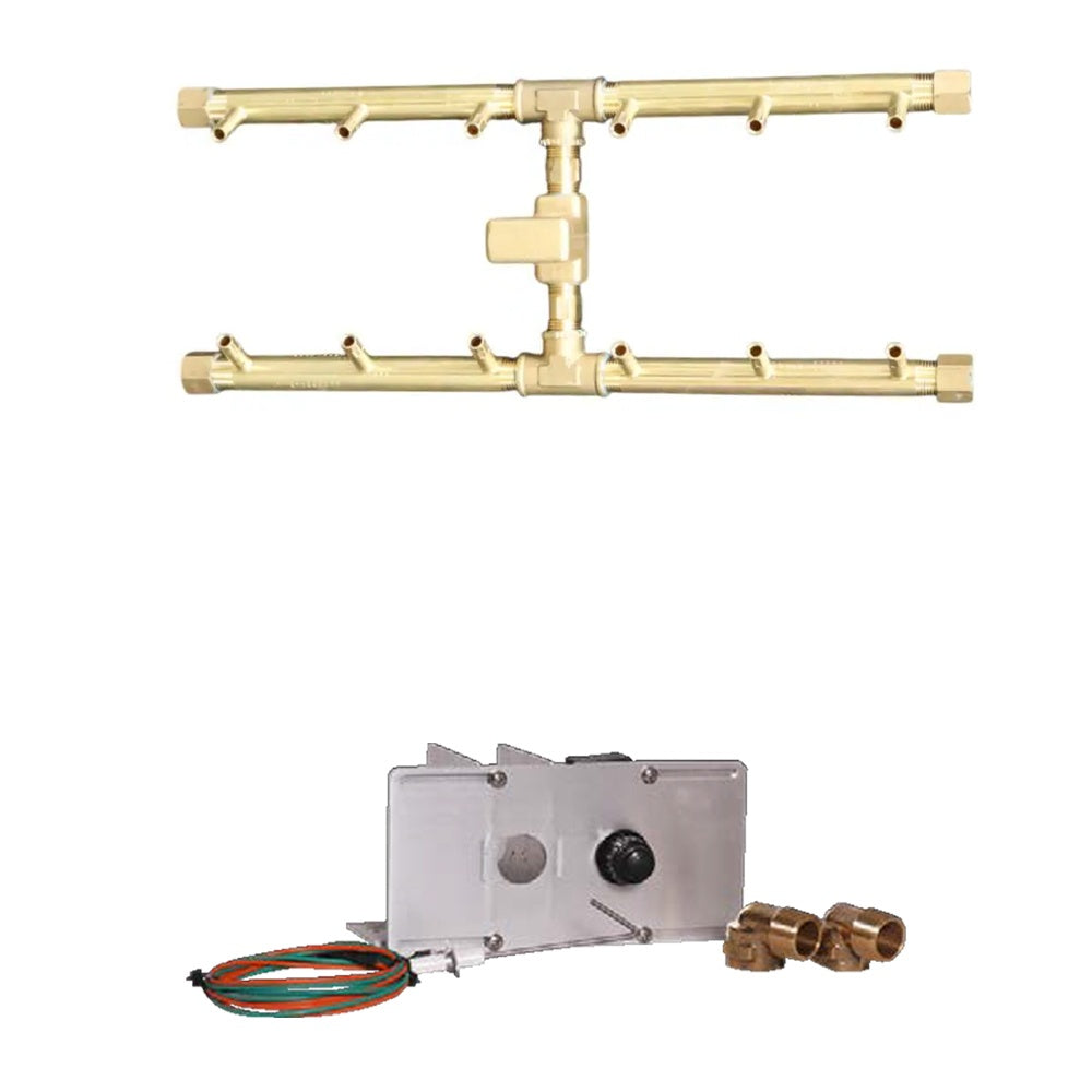 Warming Trends Crossfire Push Button Spark Ignition Burner Kit (H-Style)