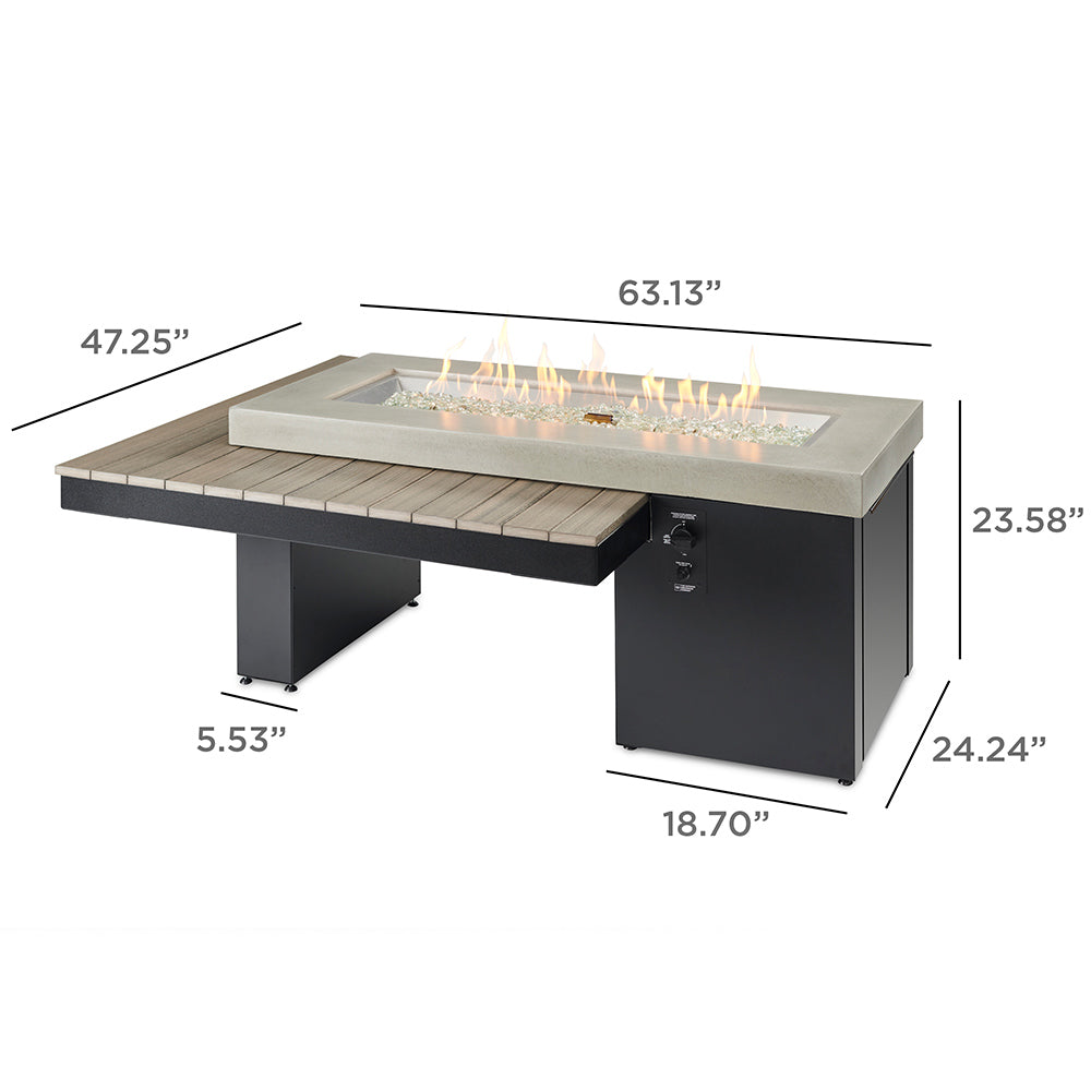 The Outdoor GreatRoom Company UPT-1242 Uptown Fire Table, 42-Inch Burner, 48.25x64.5-Inches