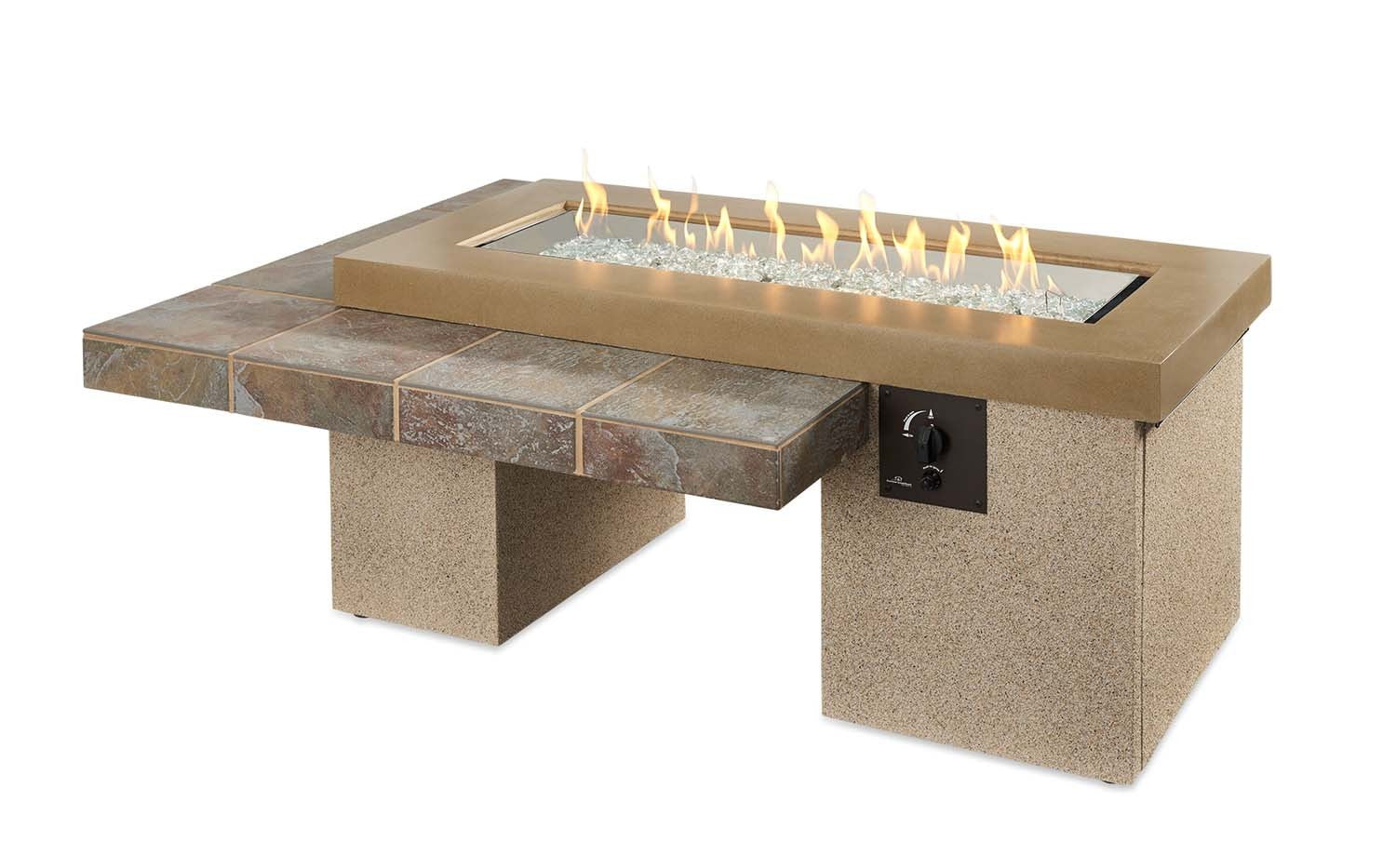 The Outdoor GreatRoom Company Uptown 42-Inch Linear Gas Fire Pit Table