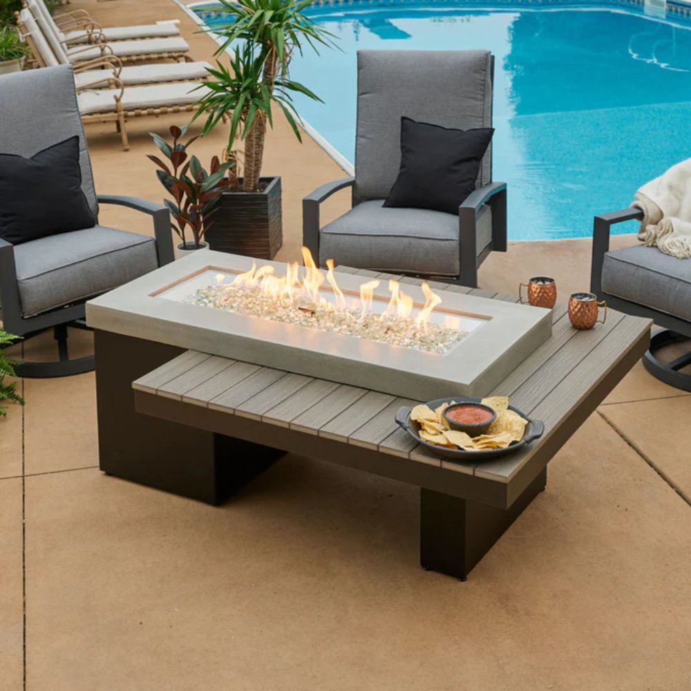 The Outdoor GreatRoom Company Uptown 42-Inch Linear Gas Fire Pit Table