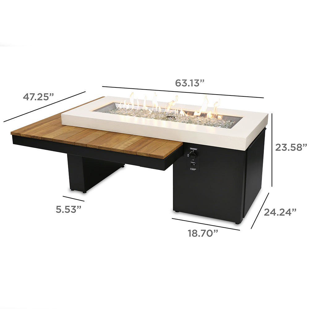 The Outdoor GreatRoom Company UPT-1242 Uptown Fire Table, 42-Inch Burner, 48.25x64.5-Inches
