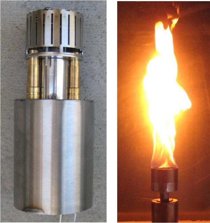 Fire by Design Tulip Gas Torch Head with Black Powder-Coated Pole