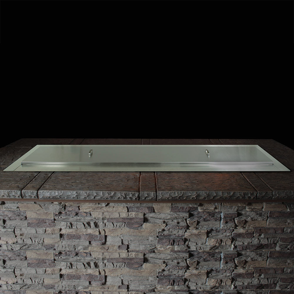 Carol Rose by Empire 60-Inch Stainless Steel Outdoor Weather Cover for Linear Fire Pits