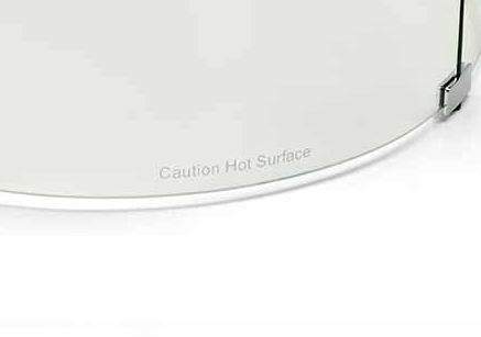 HPC Fire Fire Pit Glass Wind Guard, Round, 38-Inch