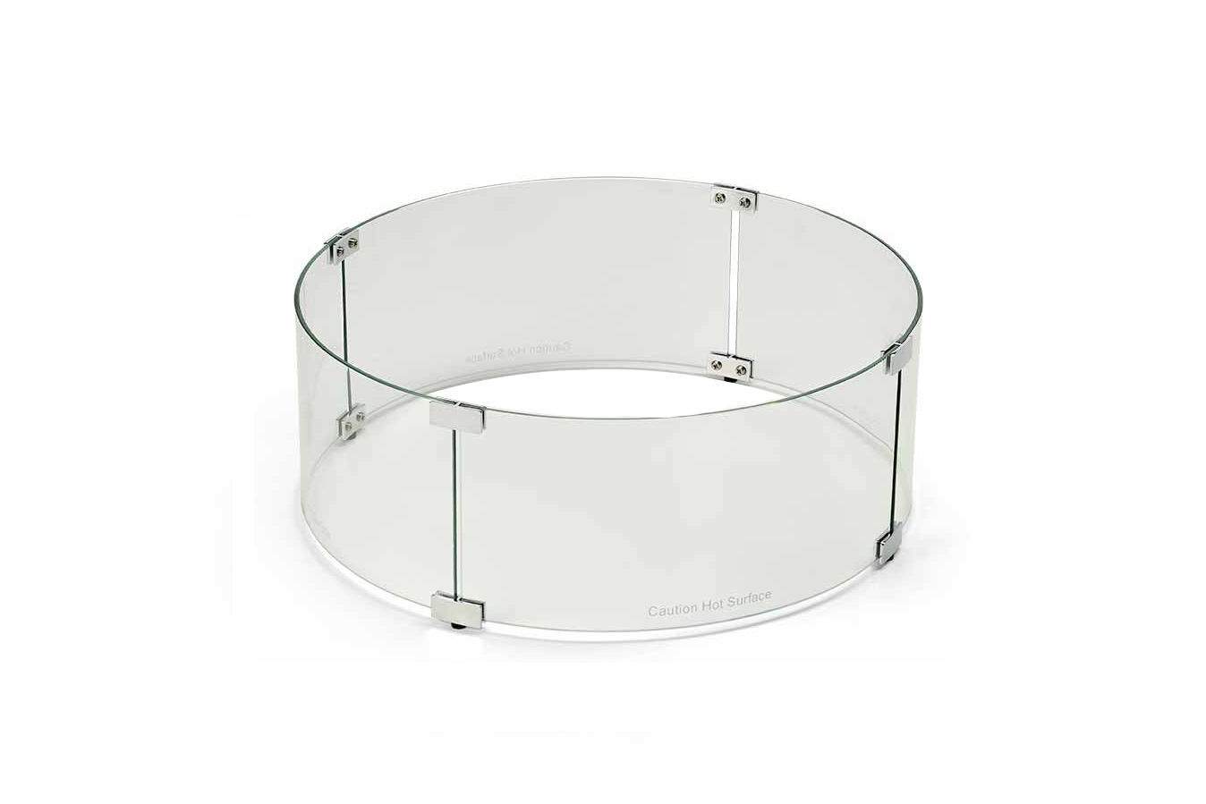 HPC Fire Fire Pit Glass Wind Guard, Round, 23-Inch