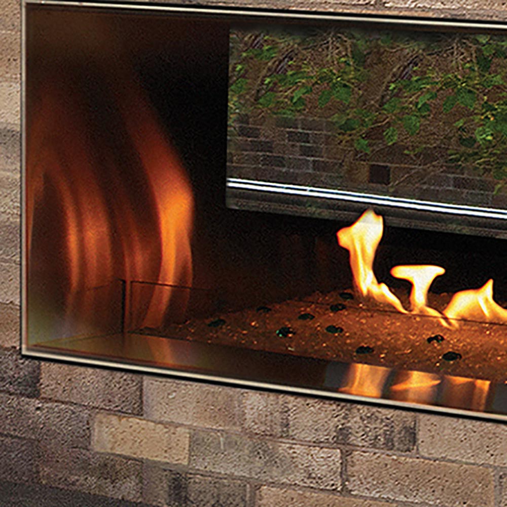 Carol Rose by Empire 48-Inch Glass Wind Guard for Outdoor Linear Fireplaces