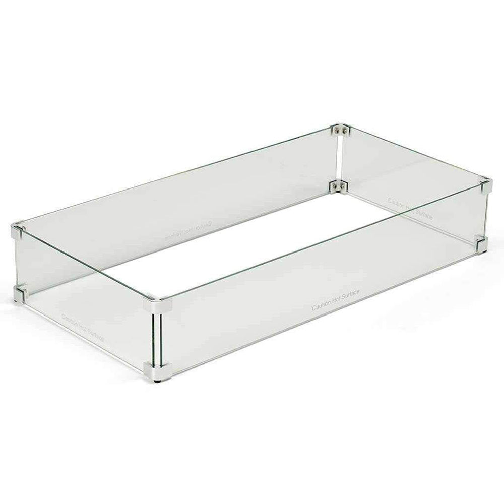 HPC Fire Fire Pit Glass Wind Guard, Linear, 55x15-Inch