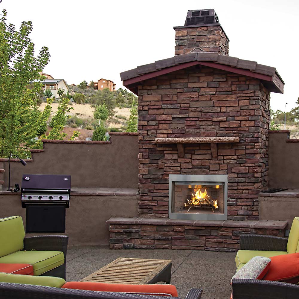 Superior 42-Inch Outdoor Wood Burning Fireplace (WRE3042)