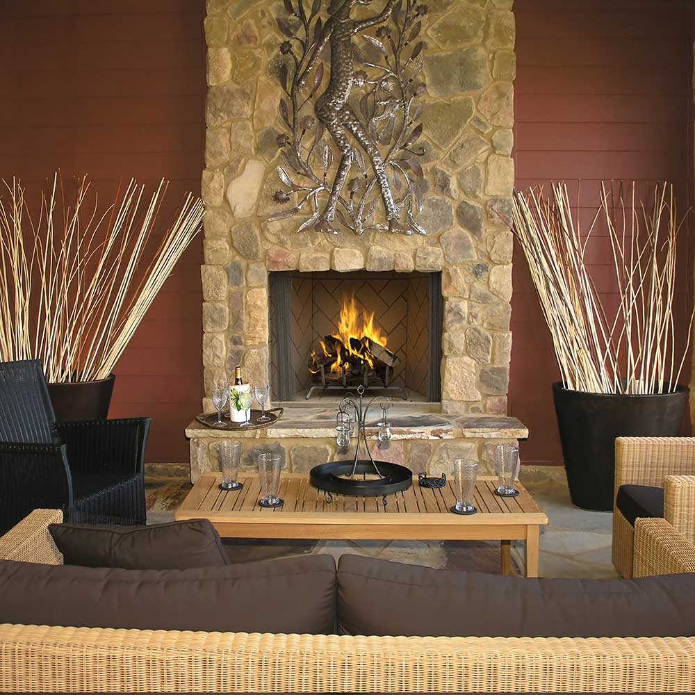 Superior 42-Inch Outdoor Masonry Wood Burning Fireplace (WRE6042)