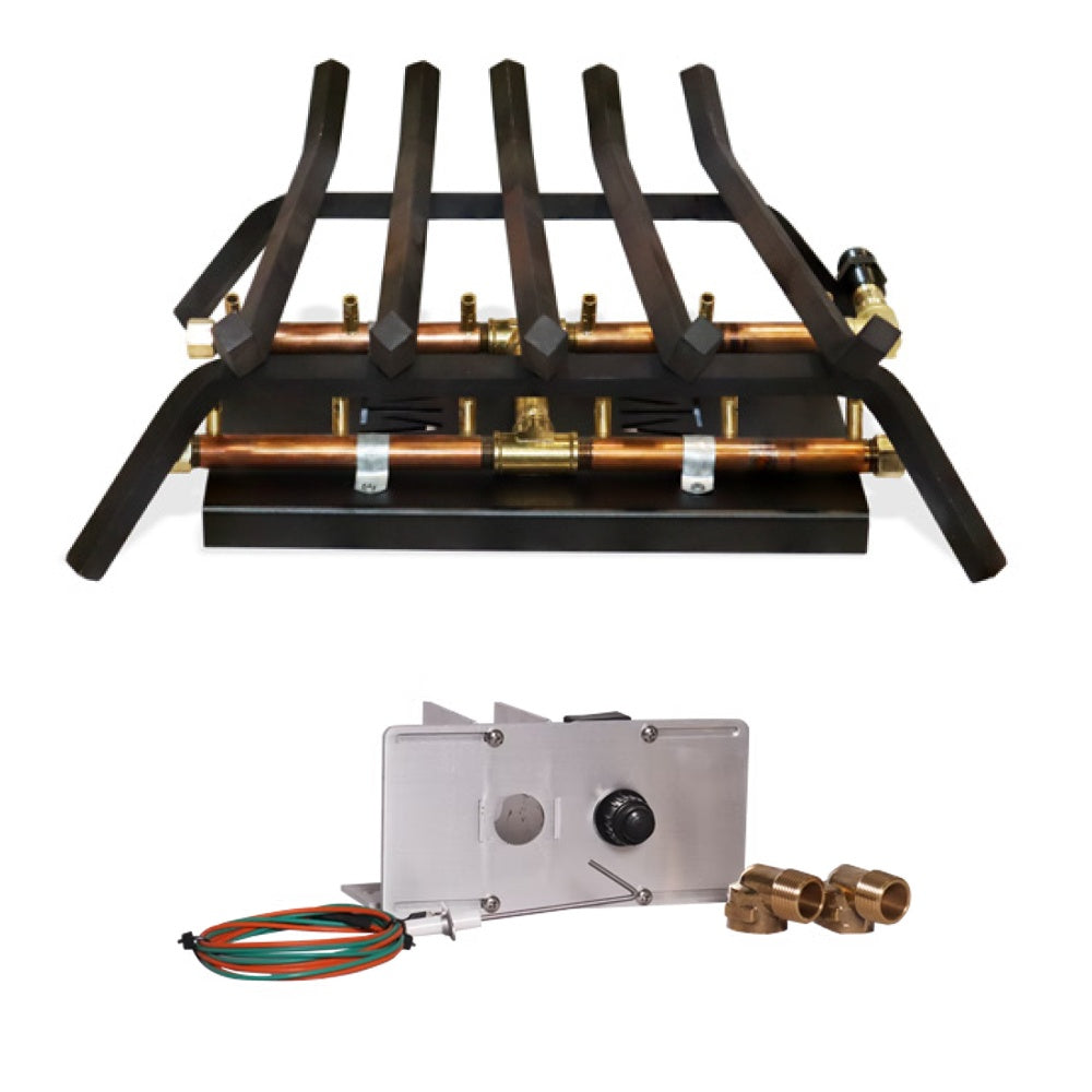 Warming Trends Outdoor Fireplace Kit, H-Style Crossfire Burner