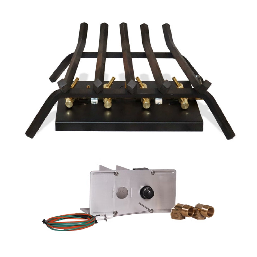 Warming Trends Outdoor Fireplace Kit, Tree-Style Crossfire Burner