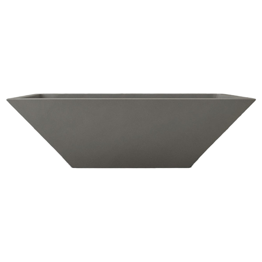 Gray concrete gas fire bowl