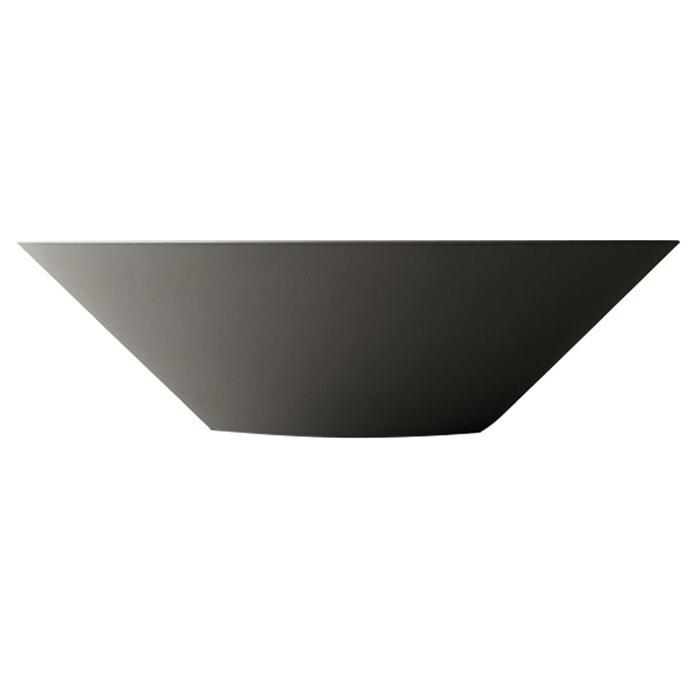 Light gray concrete gas fire bowl, wide open top