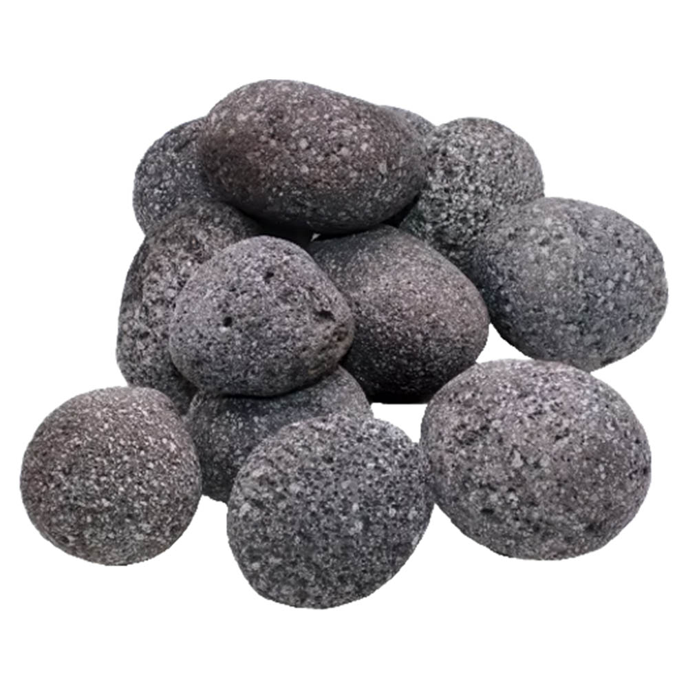 Warming Trends 1-2 Inch Gray and Black Lava Stone, 50 Pounds