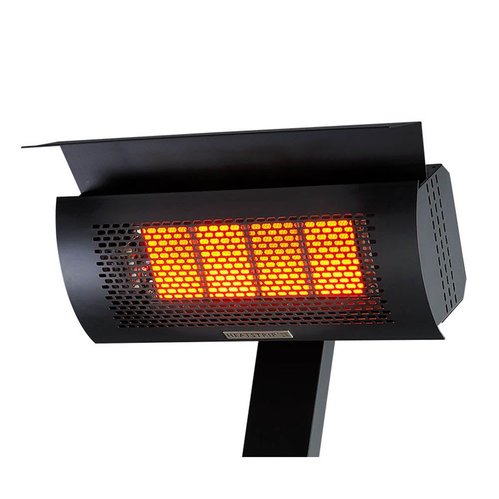 HEATSTRIP LPG gas heater head with bright orange heating grid in black housing